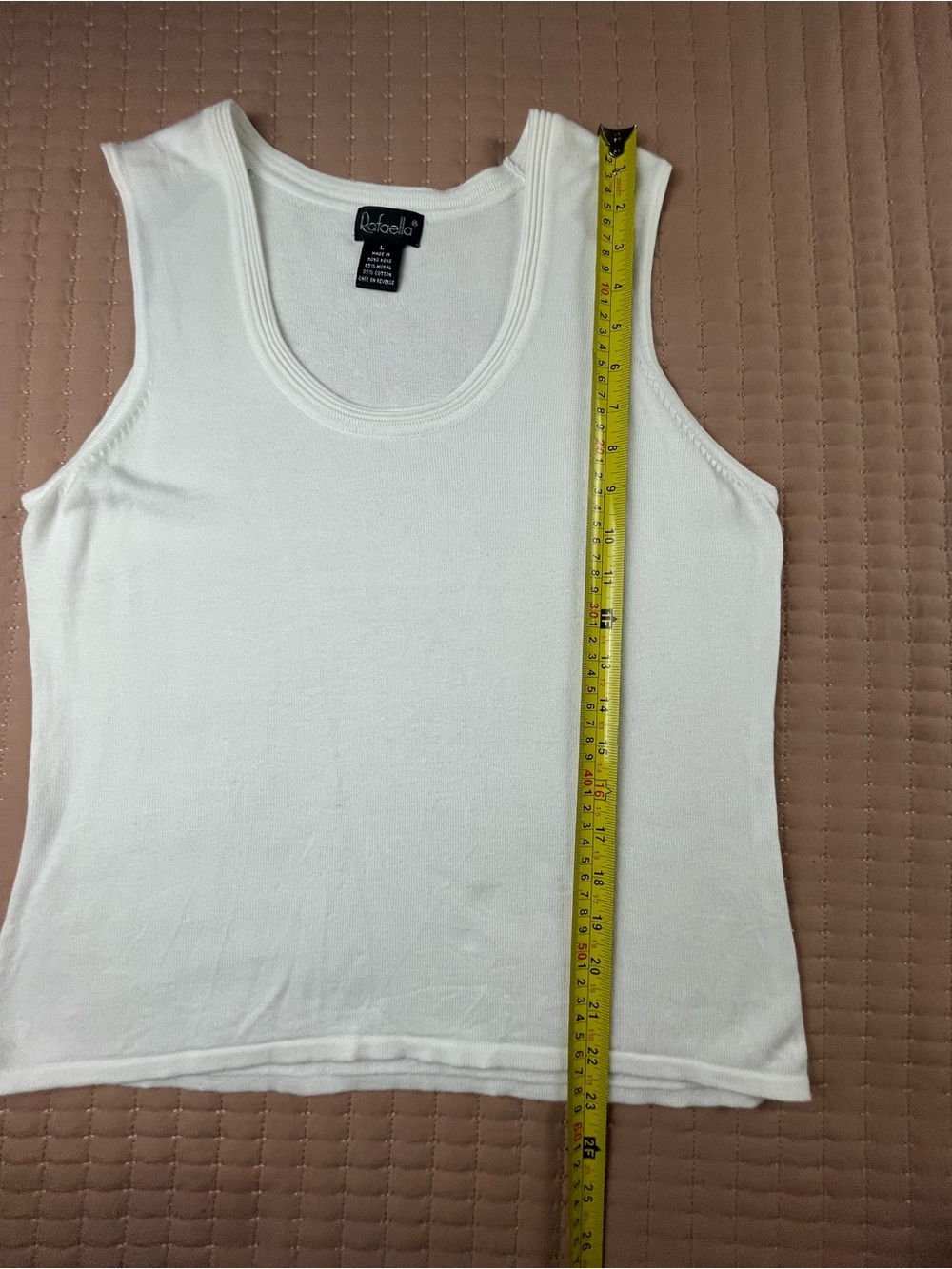 VTG Rafaella Knit Tank Top large - Picture 5 of 6